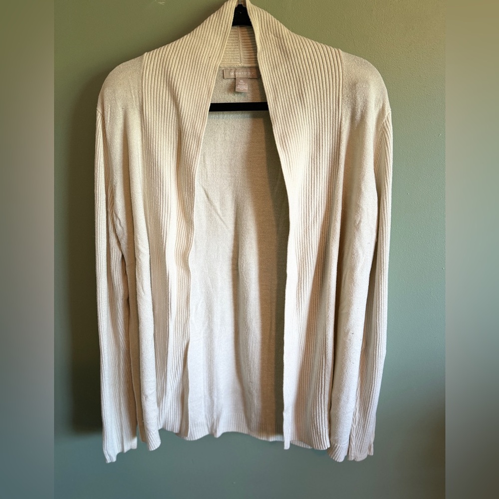 Banana Republic ribbed cream sweater cardigan